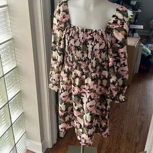 NWT Large abstract midi dress